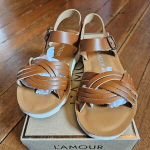 L'Amour Kids Brown Sandals